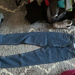Medium wash high waisted mom jeans